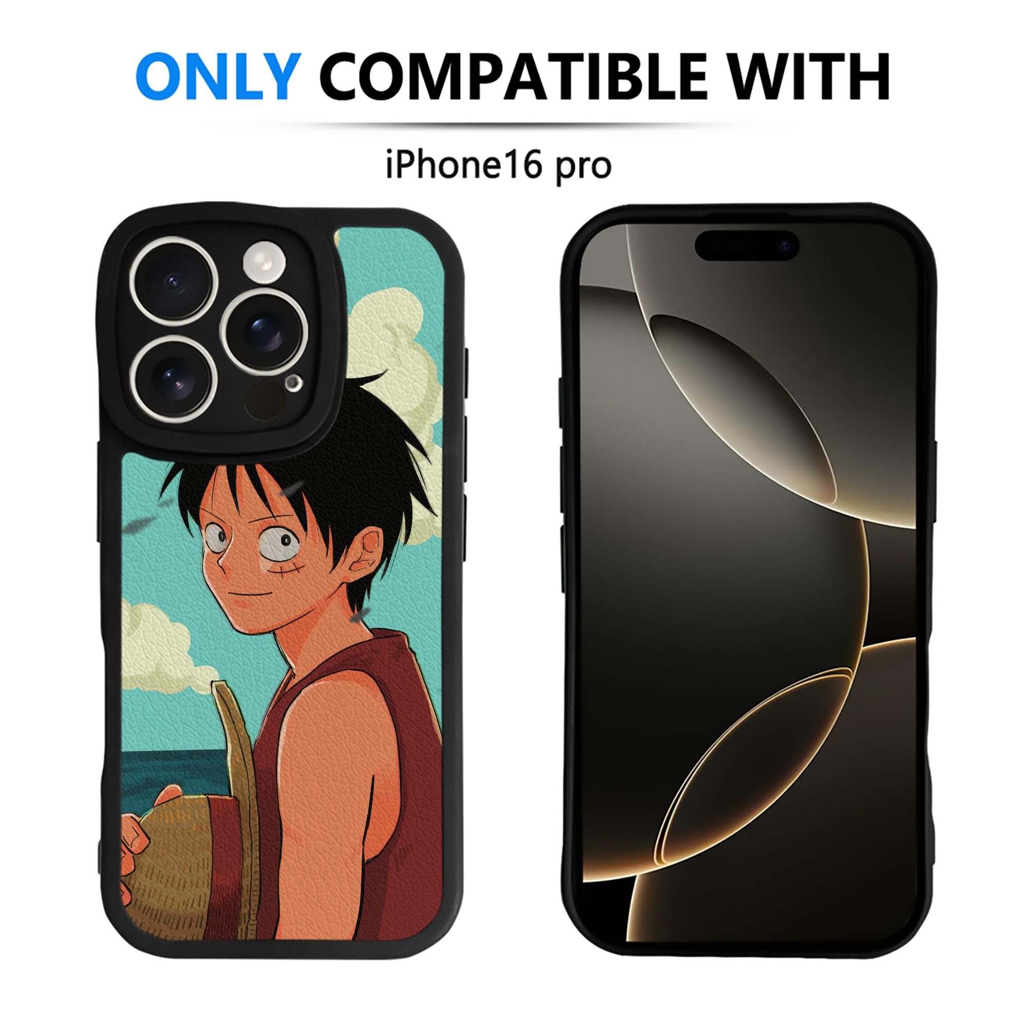 （画像用） ワンピース ONE PIECE 【iPhone 16シリーズ対応】シリコンスマホケース（レザー調） 材質：シリコン